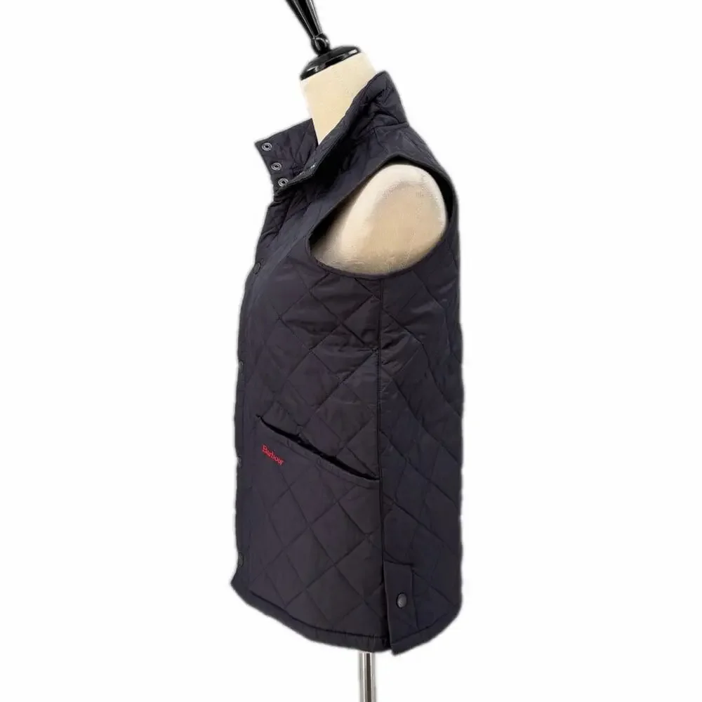 Barbour Youth Boy's XL Liddesdale Gilet Navy Quilted Snap Down Preppy Vest